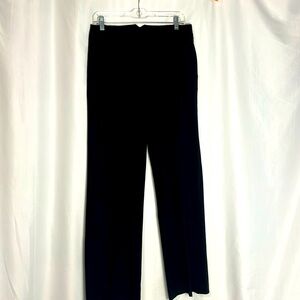 NWT Larry Levine Stretch size 6 black wide leg trousers